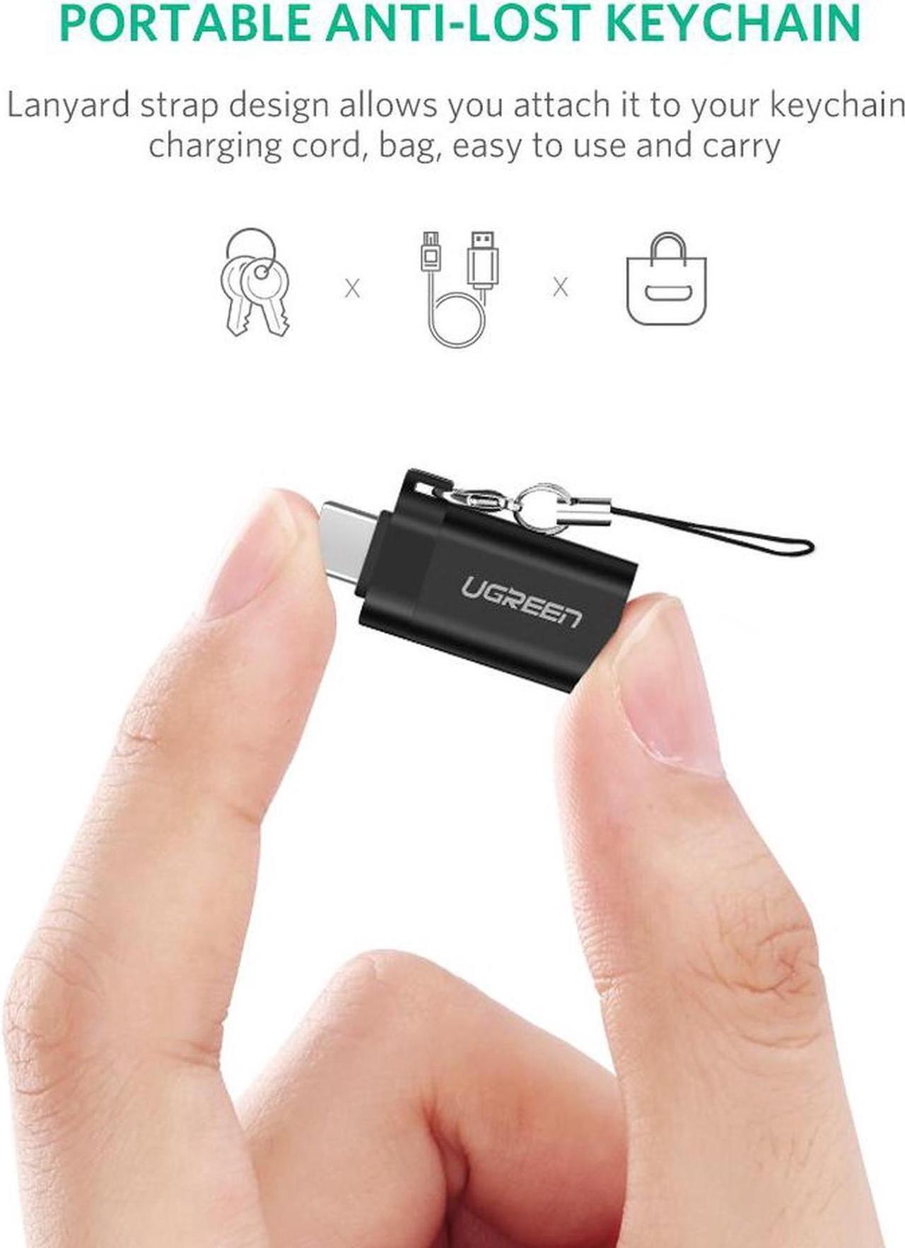 Alt view image 2 of 7 - USB C Adapter Type C to USB 3.0 Adapter Compatible for MacBook Pro 2017 2016, Samsung Galaxy S9 S8 Plus Note 9 8, LG G7 ThinQ V20 G5 G6 V30, Nexus 6P 5X, Google Pixel 2 XL, with Keychain