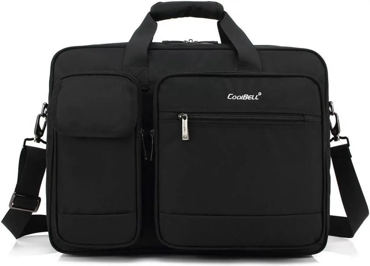 Main image of Laptop Bag 17.3 Inch Laptop Briefcase Laptop Messenger Bag Water Repellent Computer Case Laptop Shoulder Bag Durable Tablet Sleeve for Business/College/Women/Men Fits 17.3 Inch Laptop- Black