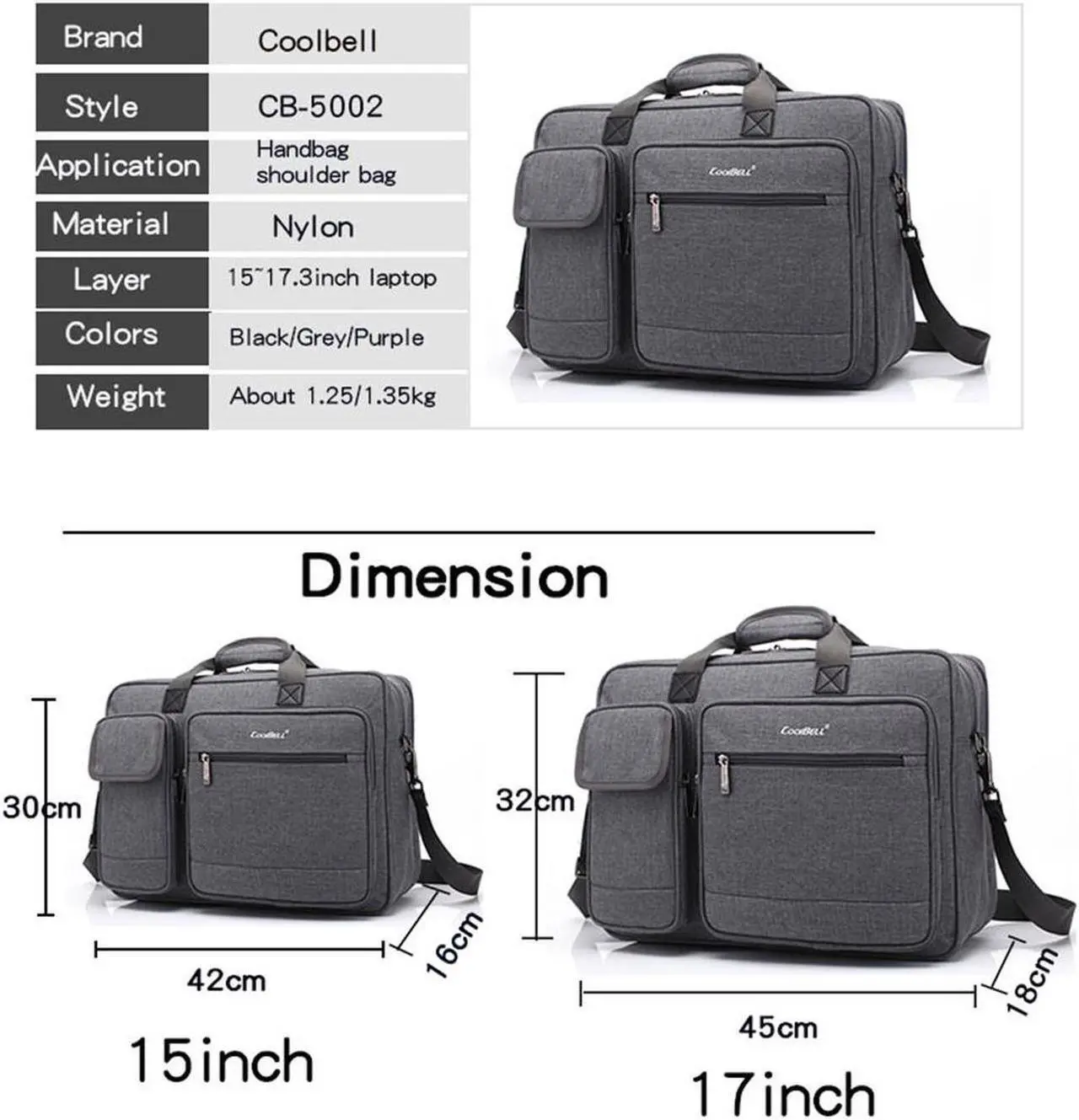 Alt view image 3 of 7 - Laptop Bag 17.3 Inch Laptop Briefcase Laptop Messenger Bag Water Repellent Computer Case Laptop Shoulder Bag Durable Tablet Sleeve for Business/College/Women/Men Fits 17.3 Inch Laptop- Black