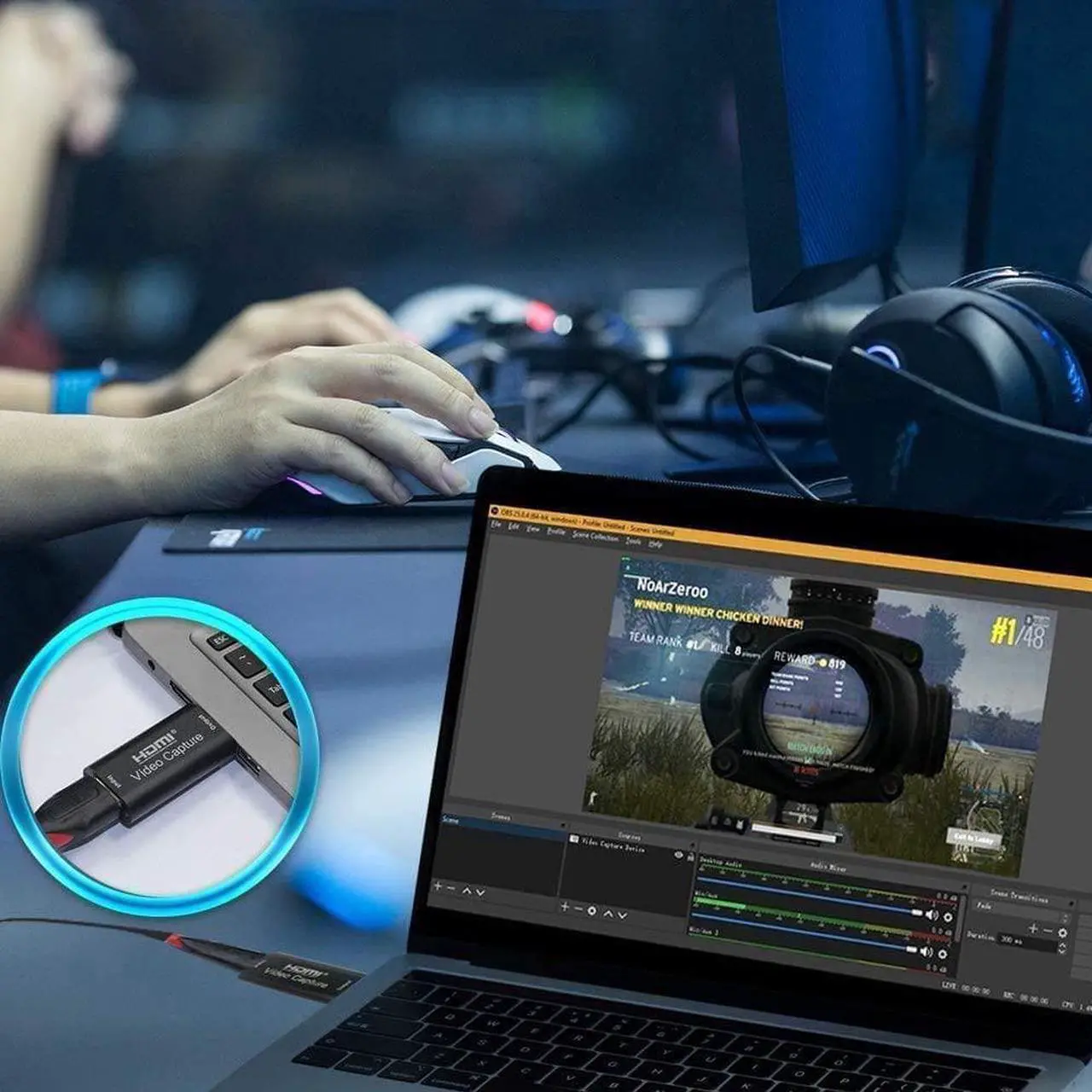 Alt view image 4 of 7 - Audio Video Capture Card 4K HDMI to USB 1080P High Definition Device Record Directly to Computer for Gaming Streaming Teaching Video Conference, Live Broadcasting Without Delay