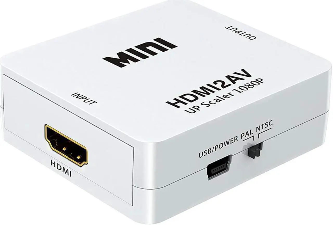 Alt view image 4 of 7 - 1080P HDMI to 3RCA CVBs HDMI to RCA,HDMI to AV, Composite Video Audio Converter Adapter Supports PAL/NTSC for Amazon Fire TV Stick, Roku, Chromecast, Apple TV, PC, Laptop, Xbox, HDTV, DVD - White