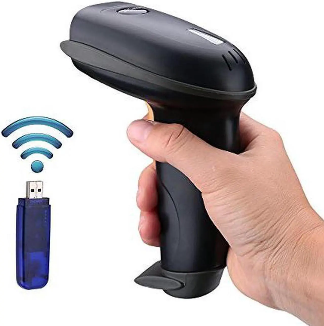 Main image of s Wireless Barcode Scanner Reader,433Mhz long transmission distance 328ft (100m) Automatic Cordless Handhold Bar code Scanner with USB Receiver for Mac Windows Quickbooks Linux