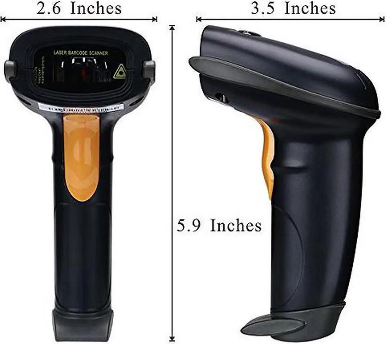 Alt view image 3 of 7 - s Wireless Barcode Scanner Reader,433Mhz long transmission distance 328ft (100m) Automatic Cordless Handhold Bar code Scanner with USB Receiver for Mac Windows Quickbooks Linux