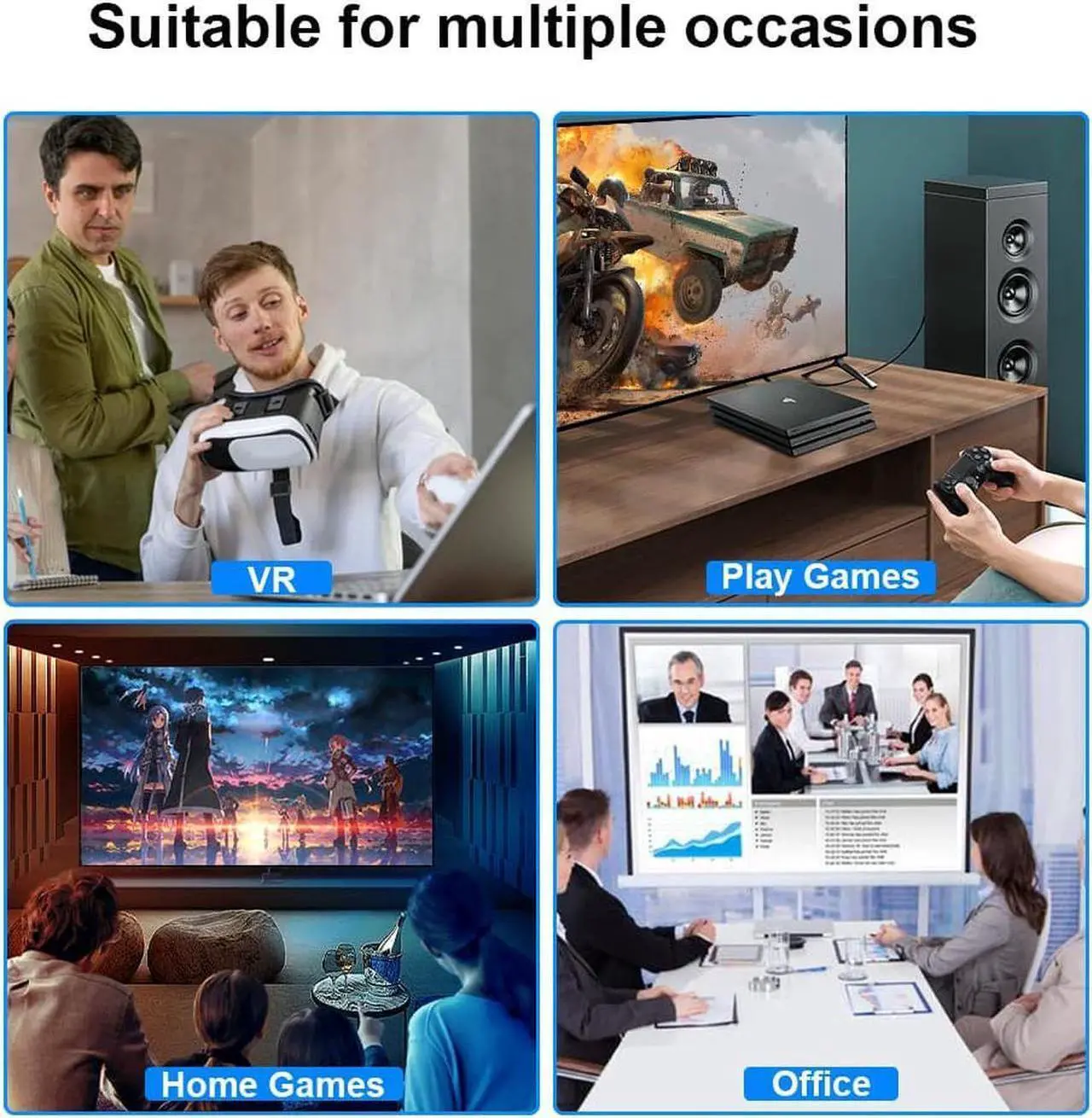 Alt view image 7 of 7 - 3.3ft USB C to DisplayPort 1.4 Cable [8K@60Hz, 4K@144Hz 120Hz, 2K@240Hz], 5K Type C to DP 1.4 Cable, [32.4 Gbps, Thunderbolt 4/3 Compatible] for MacBook Pro 2021, M1 Mac Mini, iPad Pro, XPS