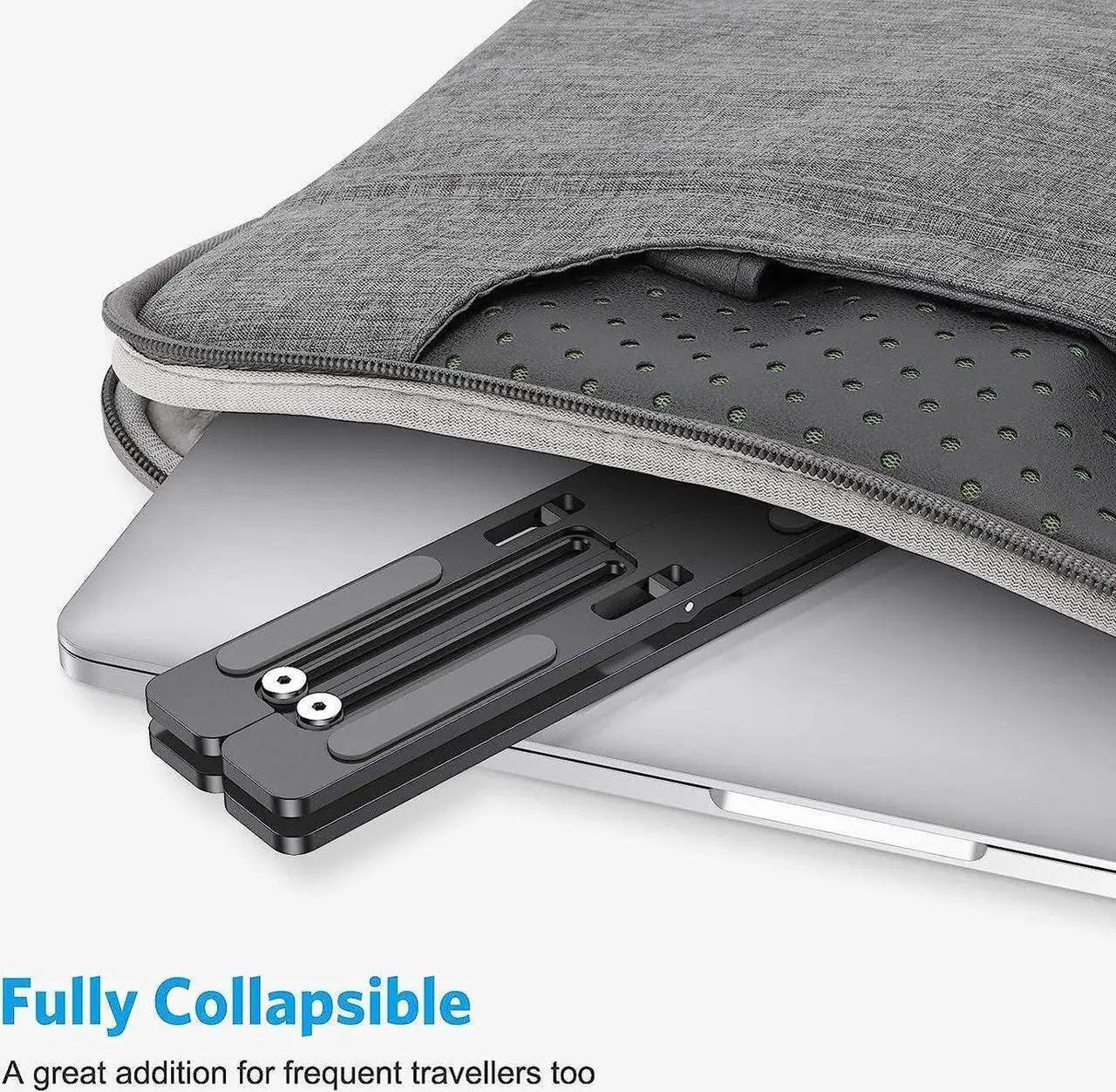 Alt view image 7 of 7 - Portable Laptop Stand, Ergonomic Aluminum Laptop Mount Stand, Detachable Laptop Riser Notebook Holder Stand Compatible with MacBook , Dell, Lenovo More 10-15.6" Laptops-Black