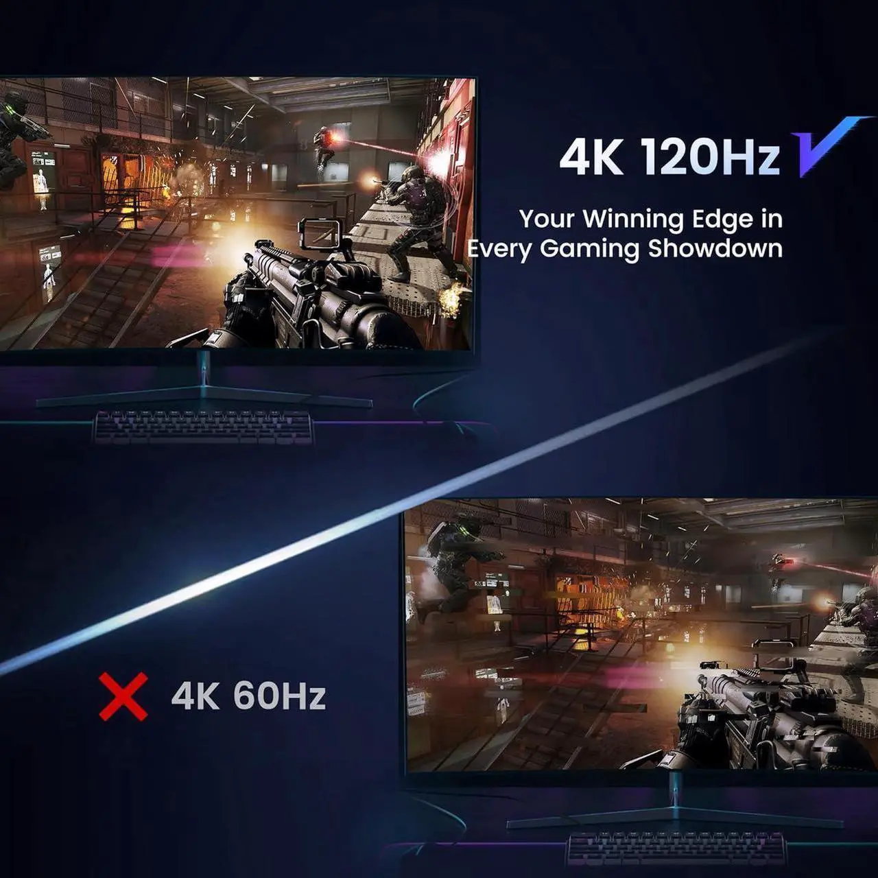 Alt view image 3 of 7 - 8K@60Hz HDMI 2.1 Switch 3 in 1 Out with IR Remote, 4K@120Hz HDMI Splitter Switch Box, 3 Port HDMI Switcher Selector Supports HDR Dolby Atmos 3D for NS PS4/PS5 Xbox Ro-ku Fire Stick