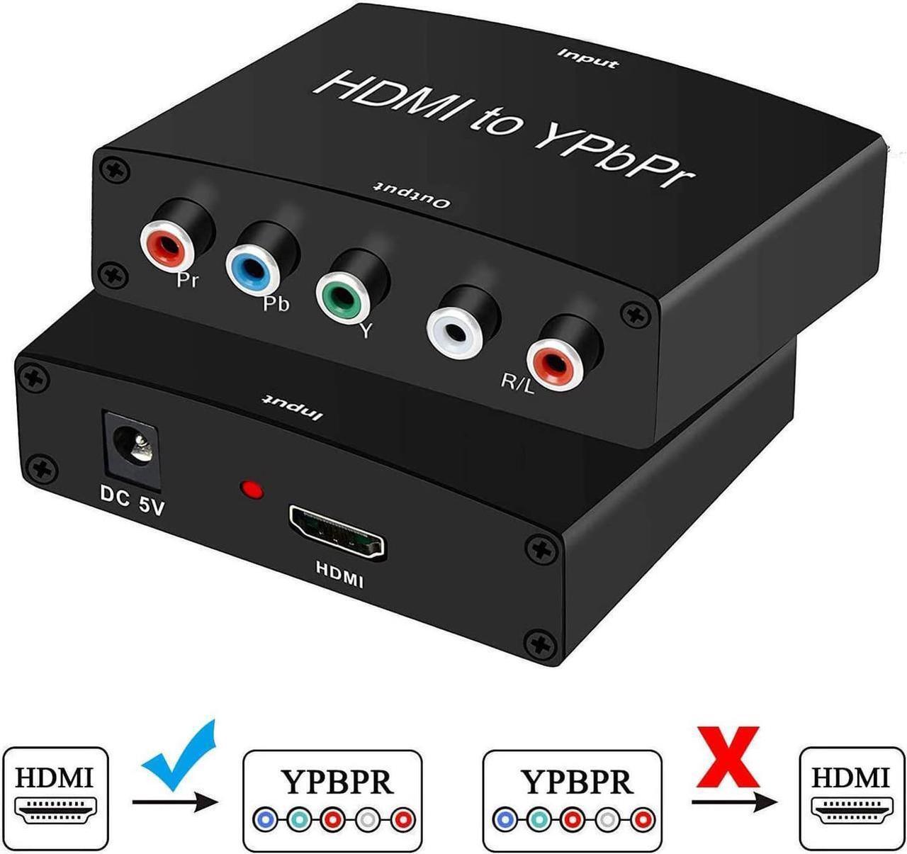 Main image of HDMI to Component Converter HDMI to YPbPr Component 5RCA RGB Adapter Support 1080P, HDMI Converter for Apple TV, PS3/PS4, WII, Xbox, Fire Stick, Roku, DVD Players ect (HDMI to Ypbpr)