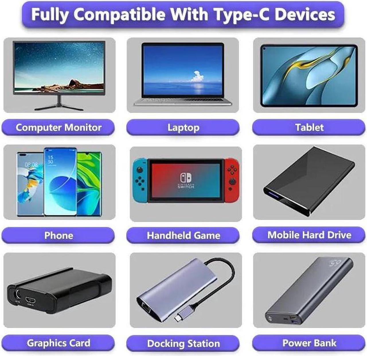 Alt view image 7 of 7 - USB4 Cable[3.3Ft] for Thunderbolt 4 Cable USB Type C 240W Fast Charging Cable 40Gbps Data Transfer 8K@60Hz Video Display Cable for SSD, Samsung,Steam Deck,Switch,eGPU,MacBook