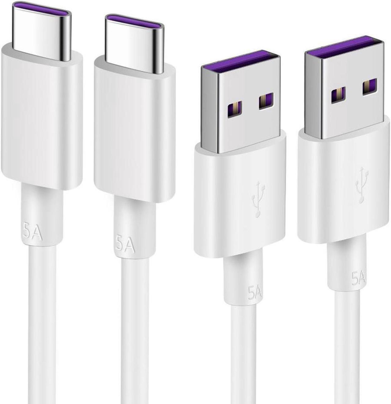Main image of USB C Cable 5A Supercharge Type C to USB A Quick Charging Fast Charger Nylon Braided Compatible for Huawei P30 P20 Pro, Mate 20 Pro Mate20 X, Nova 5 Pro, Honor 20, Mate 10 9 Pro-2Pack 3.3ft