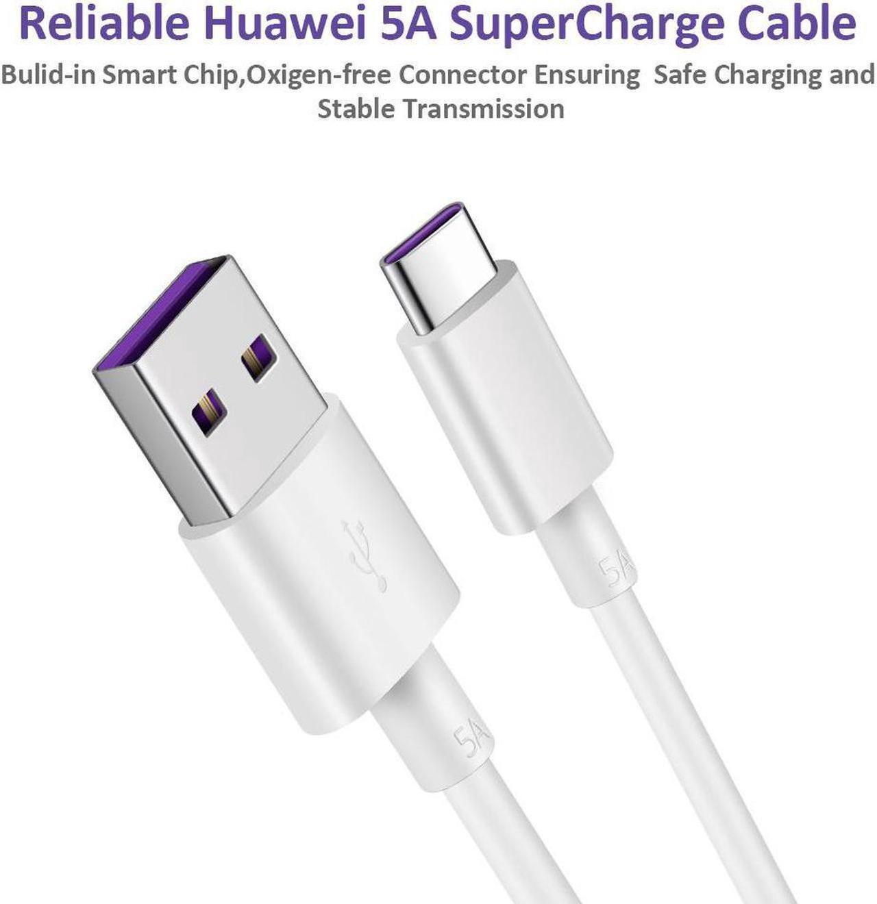 Alt view image 2 of 7 - USB C Cable 5A Supercharge Type C to USB A Quick Charging Fast Charger Nylon Braided Compatible for Huawei P30 P20 Pro, Mate 20 Pro Mate20 X, Nova 5 Pro, Honor 20, Mate 10 9 Pro-2Pack 3.3ft
