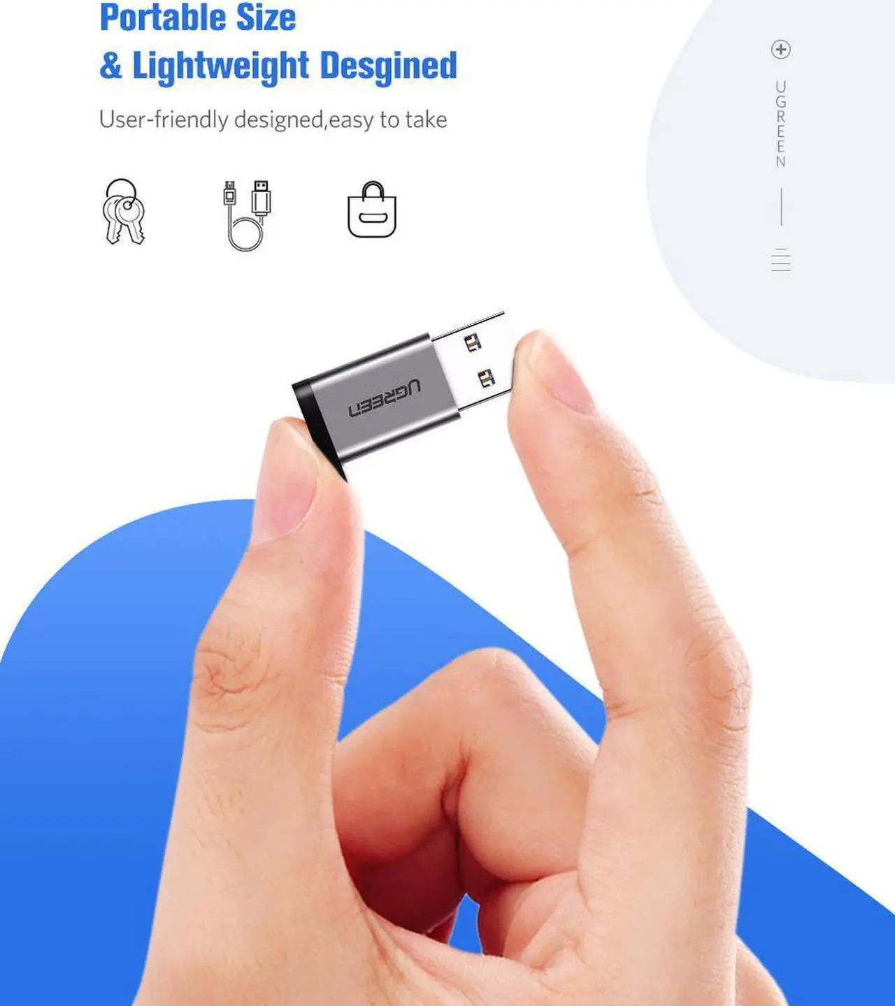 Alt view image 3 of 7 - USB Type C Adapter, Micro USB Female to USB-C Male Connector Android Cable Converter Keychain Charger fit Samsung Galaxy S9 S8 Plus S9+ Note 9 8 LG V30 V20 G6 G5 Google Pixel 2 XL