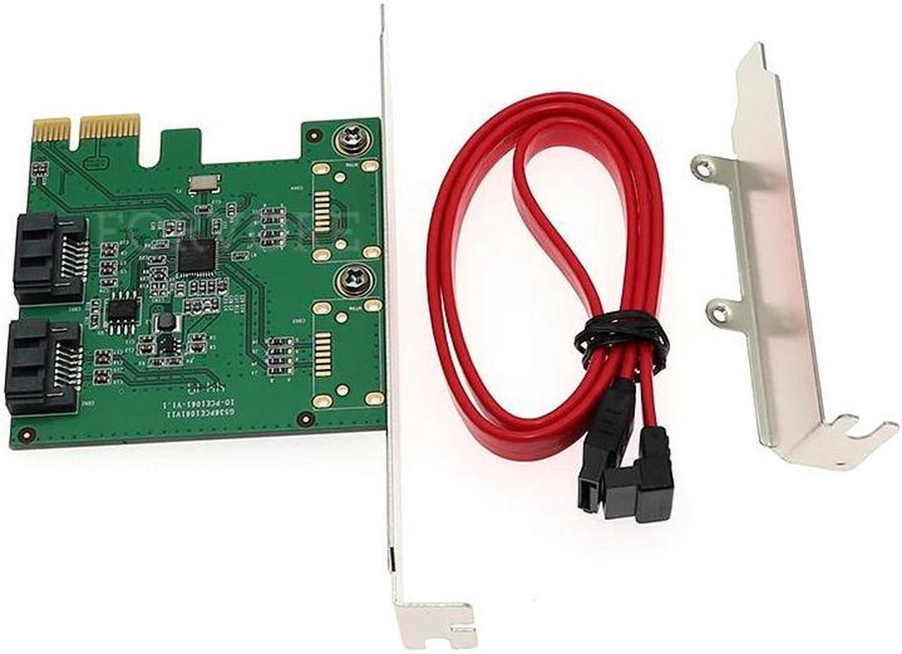 Alt view image 4 of 4 - Raid Card 2 Ports SATA 6G PCI Express Controller Card PCI-e to SATA III 3.0 converter PCI low profile bracket SATA3.0