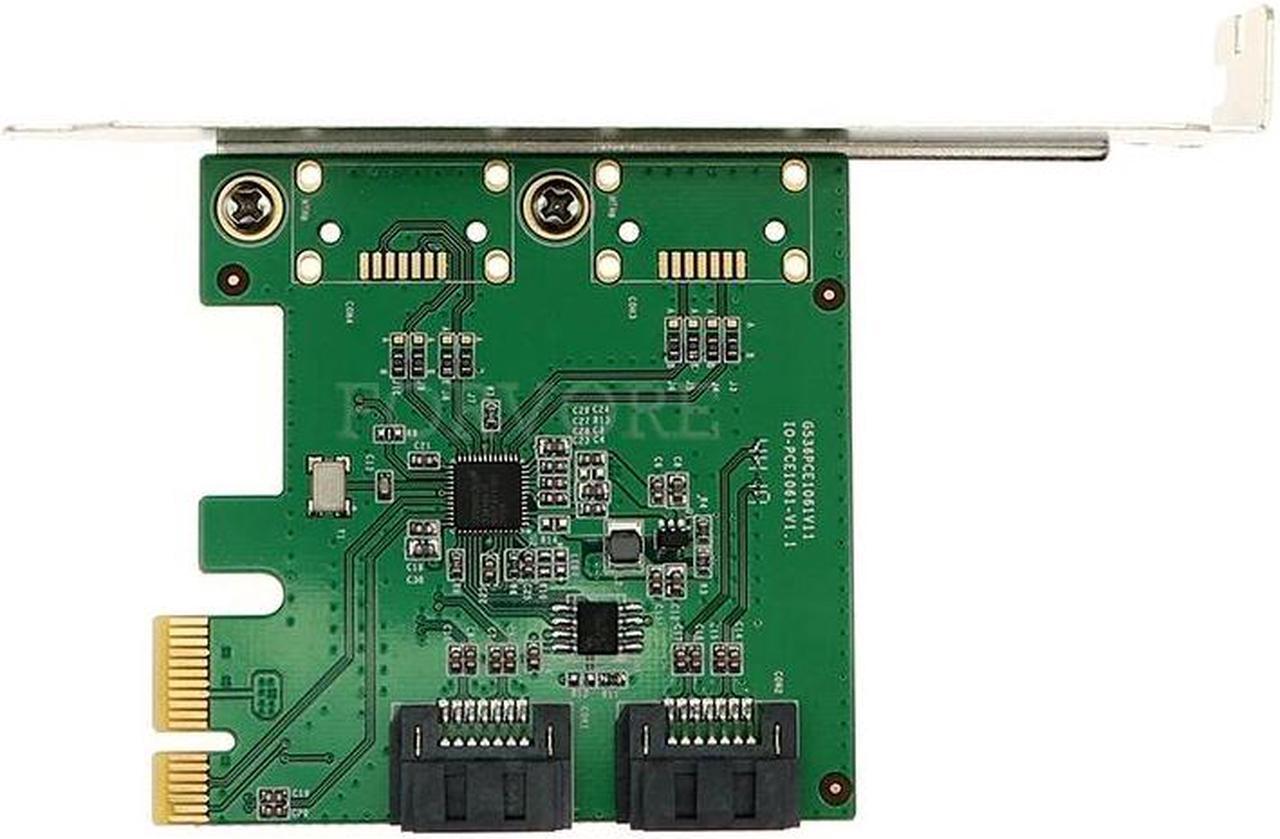 Alt view image 2 of 4 - Raid Card 2 Ports SATA 6G PCI Express Controller Card PCI-e to SATA III 3.0 converter PCI low profile bracket SATA3.0