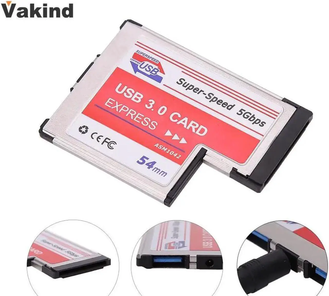 Alt view image 3 of 6 - USB 3.0 Super Speed Expansion PCMCIA Express Card 2-Port Laptop ASM Chip Adapter Up to 5Gbps