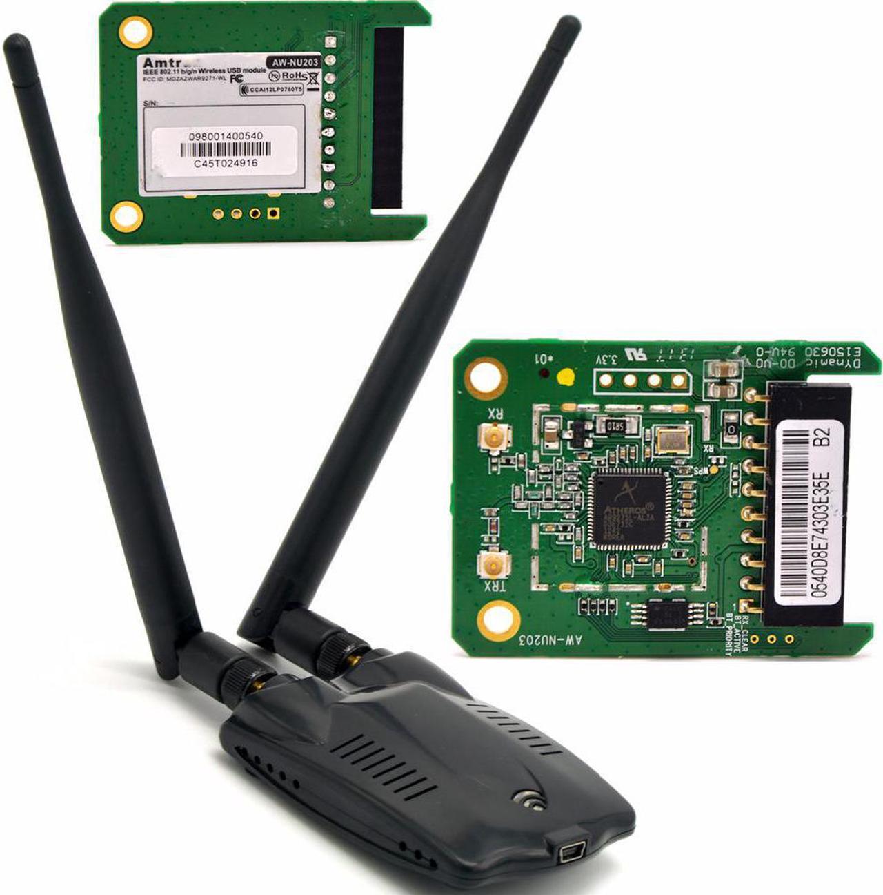 1 pcs WTXUP Atheros AR9271 802.11n 150Mbps Wireless USB WiFi Adapter + 2x 6dBi WiFi Antenna for Windows 7/8/10/Kali Linux/Roland Piano