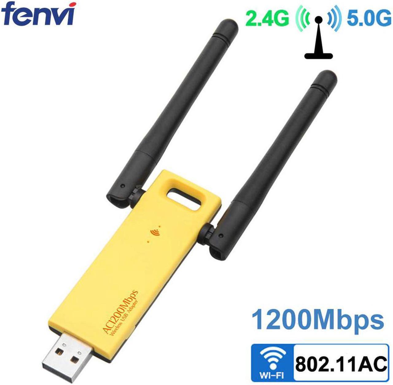 1 pcs Dual Band 1200Mbps Wireless USB 3.0 Realtek RTL8812BU Wifi Adapter 2.4G/5Ghz Network Card Dongle With Antennas for Desktop PC