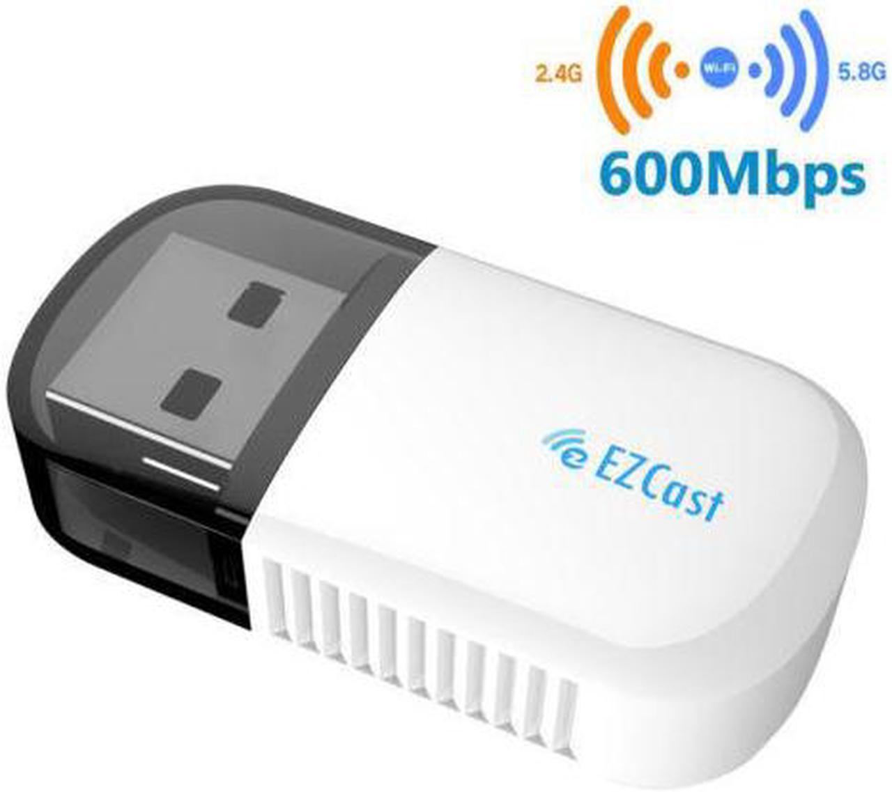 1 pcs Ezcast Wireless USB WIFI Adapter 5G/2.4G Bluetooth 4.2 Dual Band AC 600Mbps