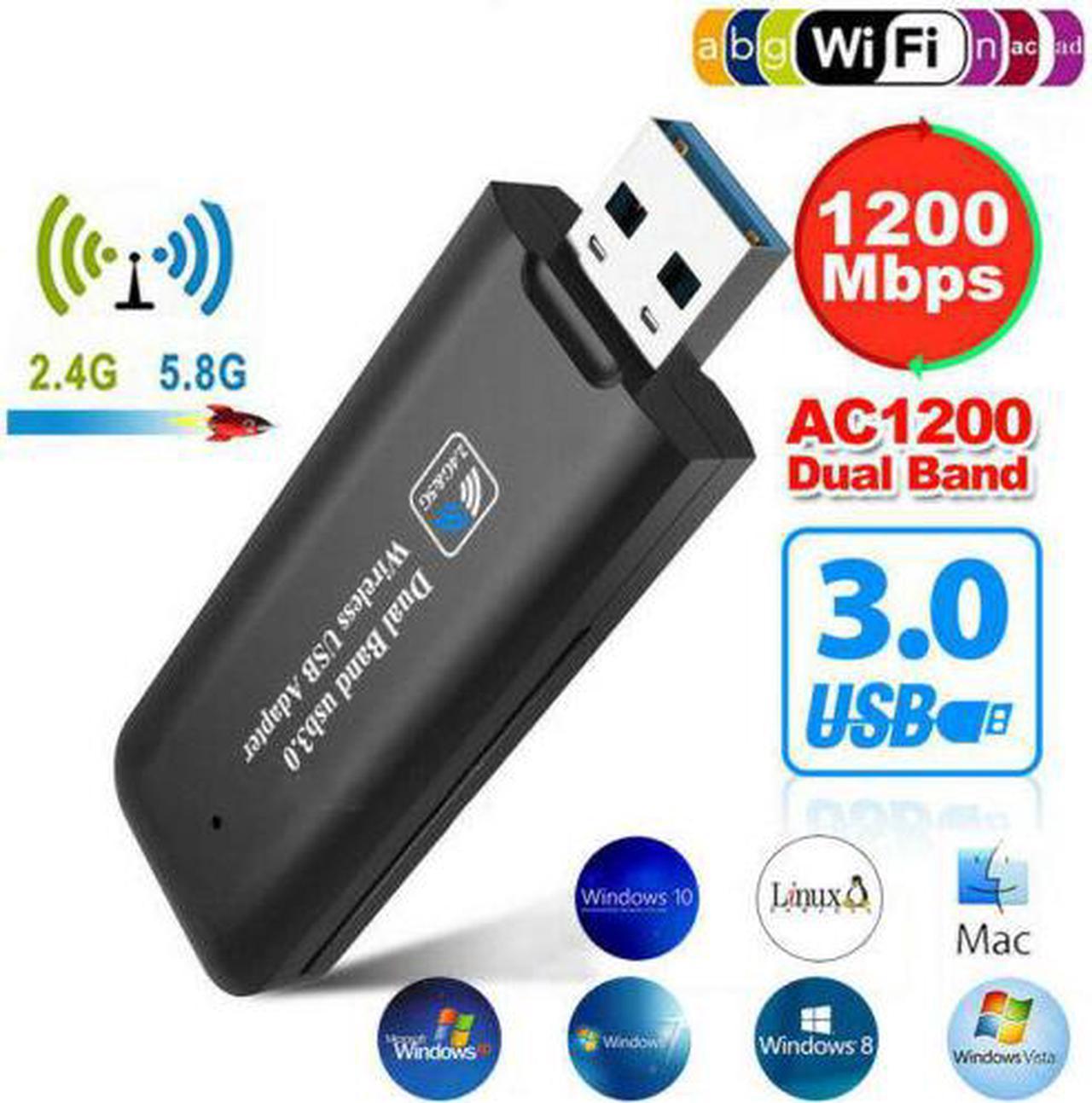 1 pcs USB 3.0 AC1200 802.11ac WiFi Wireless Adapter 1200Mbps Dual Band Wireless USB Adapter WiFi Network Receiver Adapter 3D11