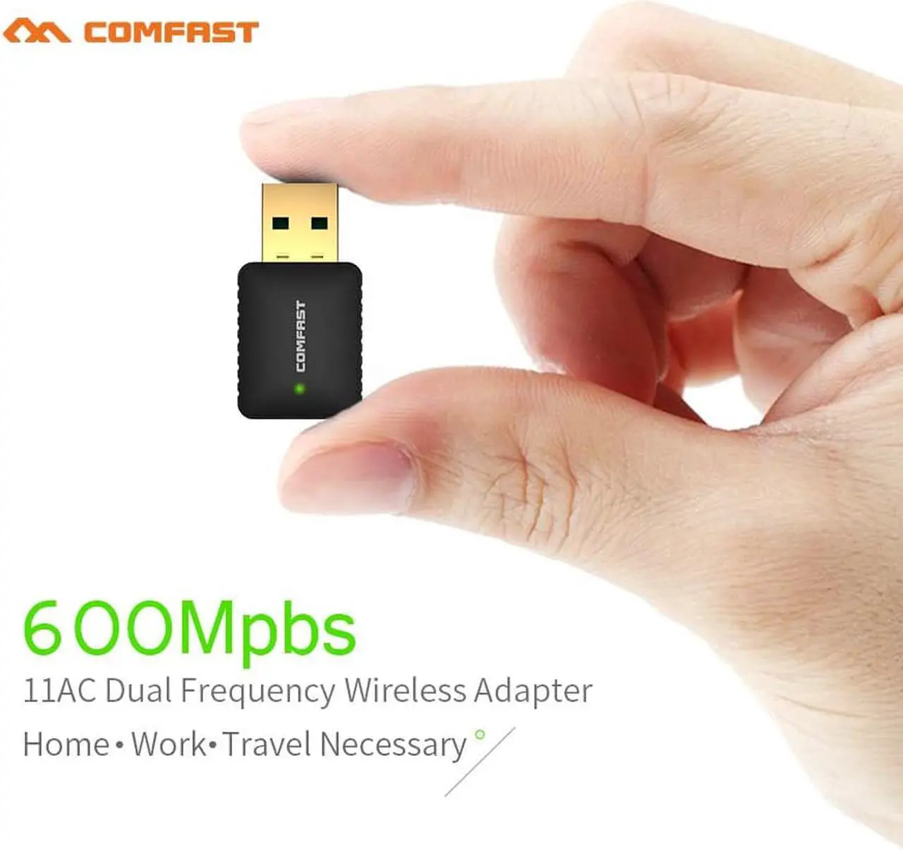 Alt view image 2 of 6 - 1 pcs USB WiFi Adapter AC 600Mbps Mini Pci e Wireless Wifi Antenna Network Card 2.4+5.8Ghz Usb Lan Adapter CF 915AC