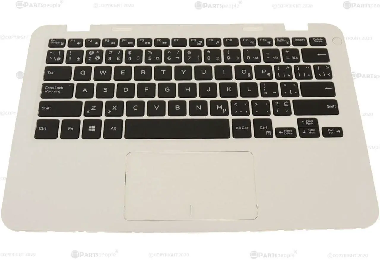 Main image of French English Dell OEM Inspiron 3180 Palmrest Touchpad Laptop Keyboard 71N55