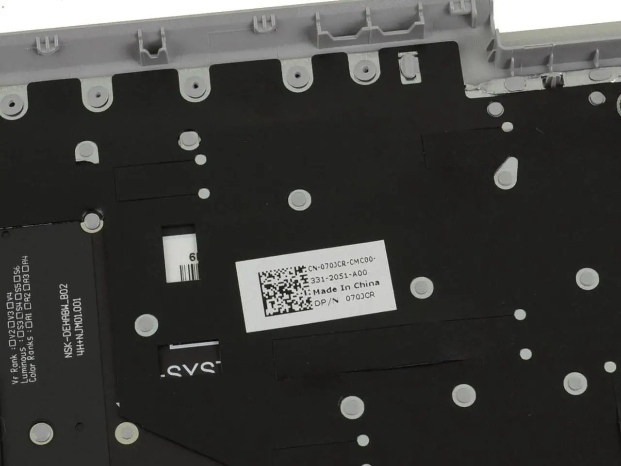 Alt view image 3 of 7 - Dell OEM Inspiron 3520 3525 3530 Palmrest Backlit Laptop Keyboard 70JCR