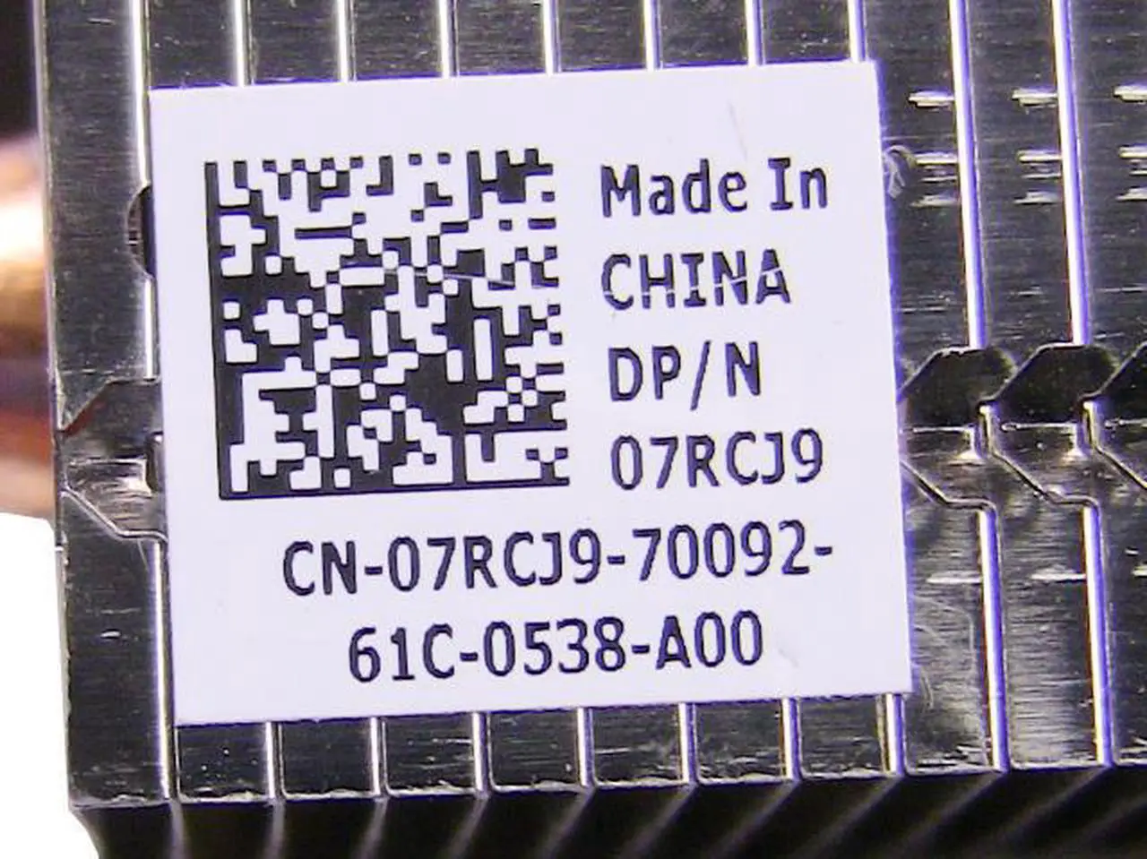Alt view image 3 of 7 - Dell OEM Optiplex 3240 3440 7440 CPU Heatsink 7RCJ9