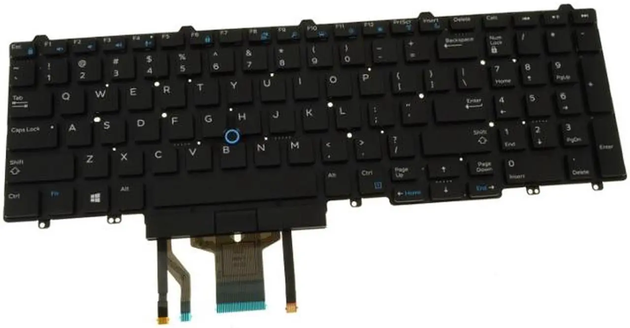 Alt view image 2 of 4 - Backlit Keyboard w/ Pointer & Buttons for Dell Latitude 5580 5590 5591 E5550 E5570 Precision 3510 3520 3530 7510 7520 7710 7720 Laptops - Replaces 383D7