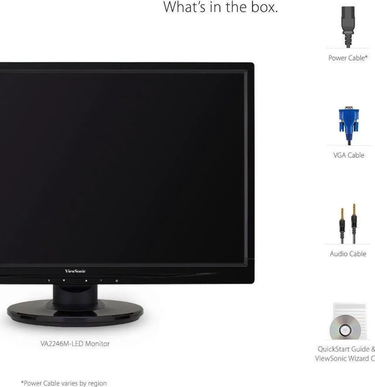 Alt view image 5 of 8 - ViewSonic VA2246M-LED 22 1080p LED Monitor DVI, VGA
