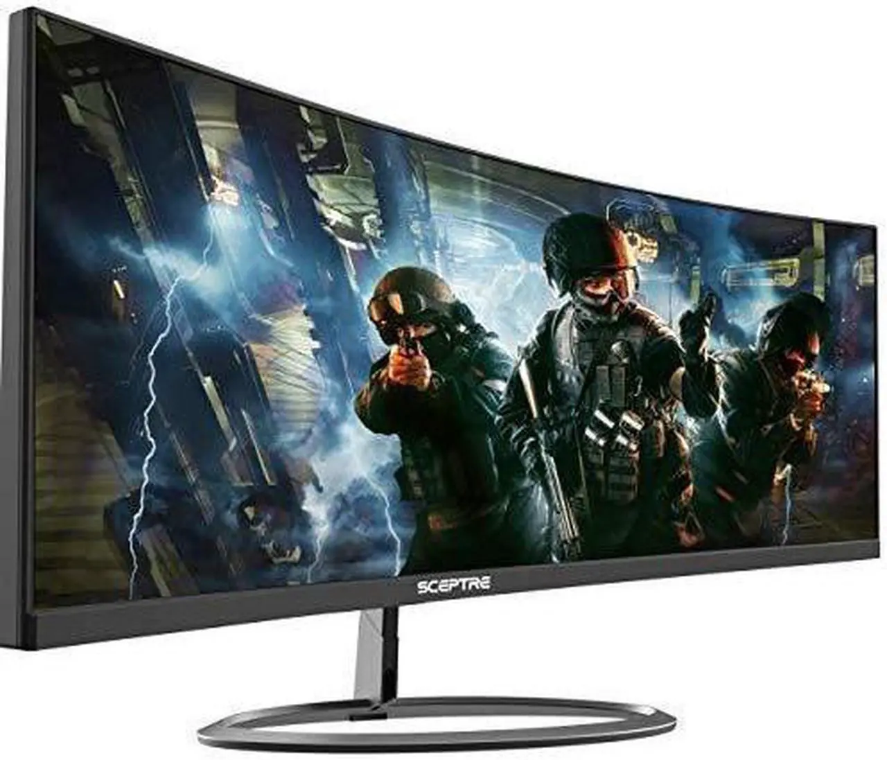 Alt view image 6 of 8 - Sceptre 30-inch 21:9 Curved Gaming Monitor C305W-2560UN 2560x1080p Ultra Wide Ultra Slim HDMI DisplayPort up to 85Hz 1ms MPRT AMD FreeSync FPS-RTS Build-in Speakers, Metal Black 2020