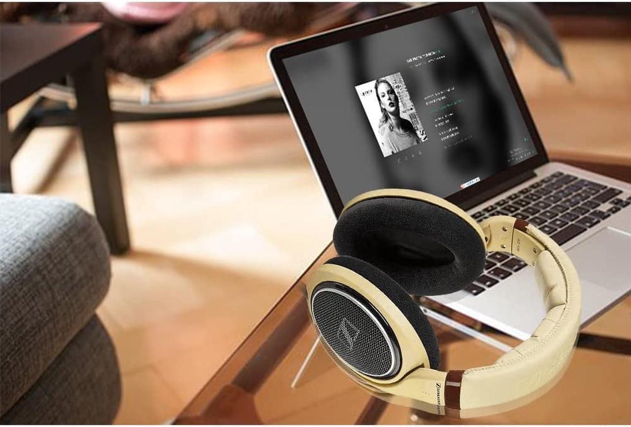 Alt view image 7 of 7 - Replacement Ear Pads for Sennheiser HD515 HD555 HD595 HD598 HD558 PC360, Headphones Earpads Cushion with High Elastic Sponge Form