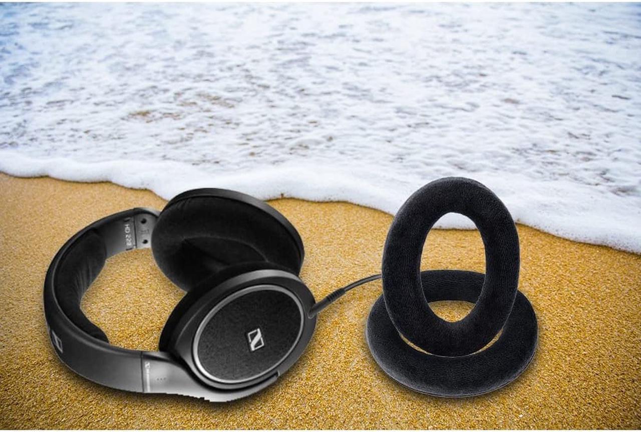 Alt view image 6 of 7 - Replacement Ear Pads for Sennheiser HD515 HD555 HD595 HD598 HD558 PC360, Headphones Earpads Cushion with High Elastic Sponge Form