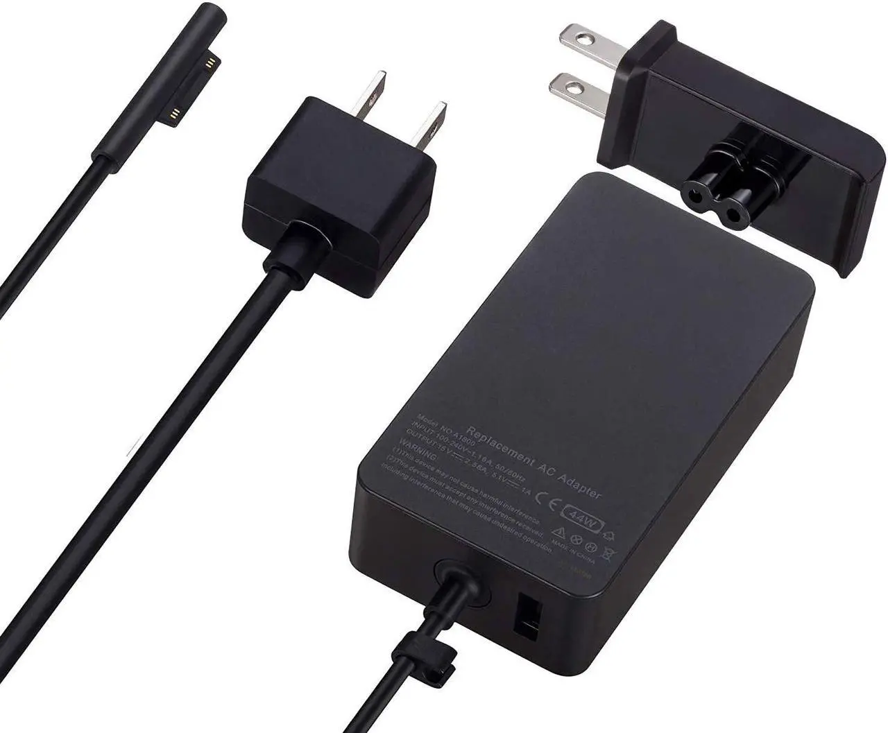 Main image of Updated Version Surface Pro Charger, 44W 15V 2.58A, Compatible for Microsoft Surface Pro 3, Pro 4, Pro 5, Pro 6, Pro 7 Surface Laptop 1/2, Surface Book & Surface Go, with 5V 1A USB Charging Port