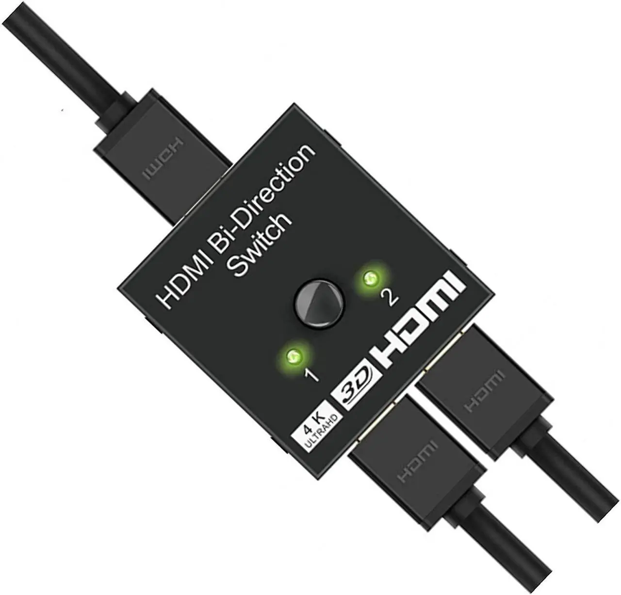 Main image of HDMI Splitter, 4K HDMI Switch Aluminum Bi-Directional HDMI Switcher 2 Input 1 Output,2 x 1/1 x 2 No External Power Required Supports 4K 3D HD 1080P