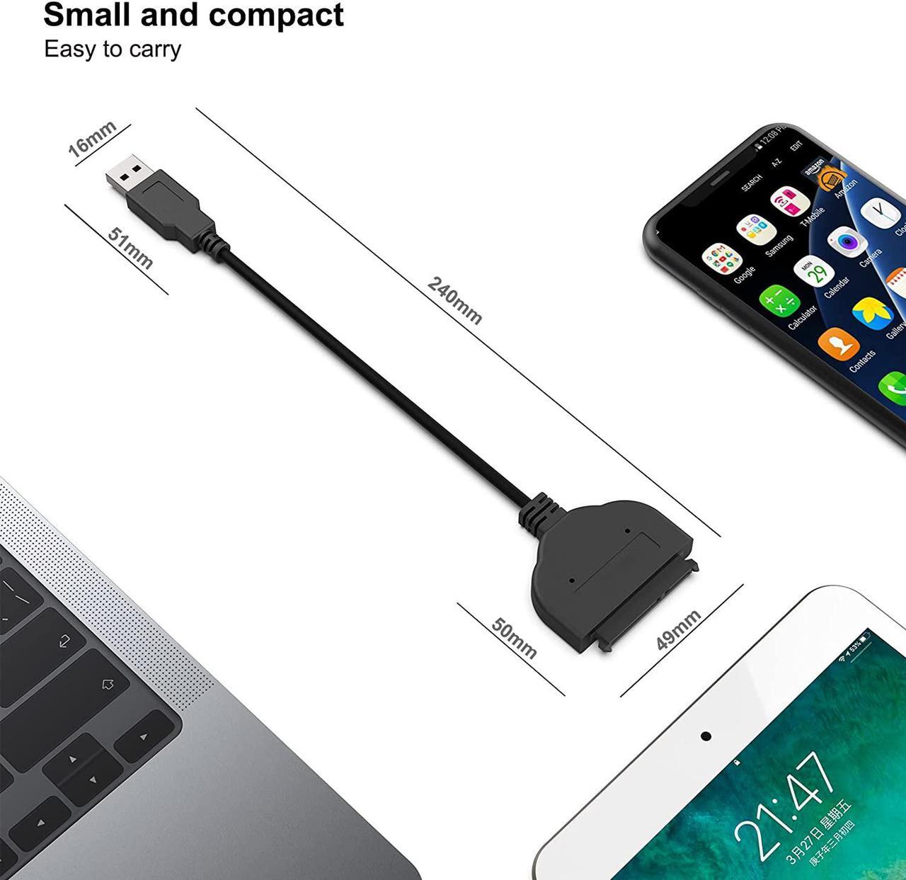 Alt view image 6 of 7 - external hard drive Adapter, USB-A to SATA Adapter,USB 3.0 to SATA III Hard Driver Adapter Compatible for 2.5 inch HDD and SSD
