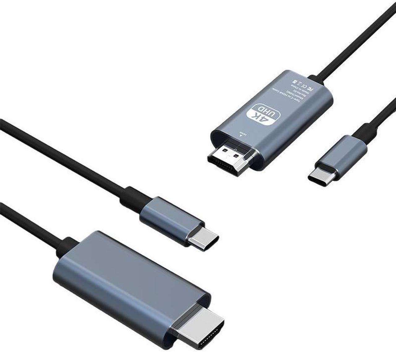 Alt view image 3 of 6 - USB C to HDMI Cable, [4K, High-Speed] USB Type C to HDMI Cable for Home Office, [Thunderbolt 3Compatible] for MacBook Pro/Air 2020, iPad Air 4, iPad Pro 2021, iMac, S23, XPS 17, and More-6ft