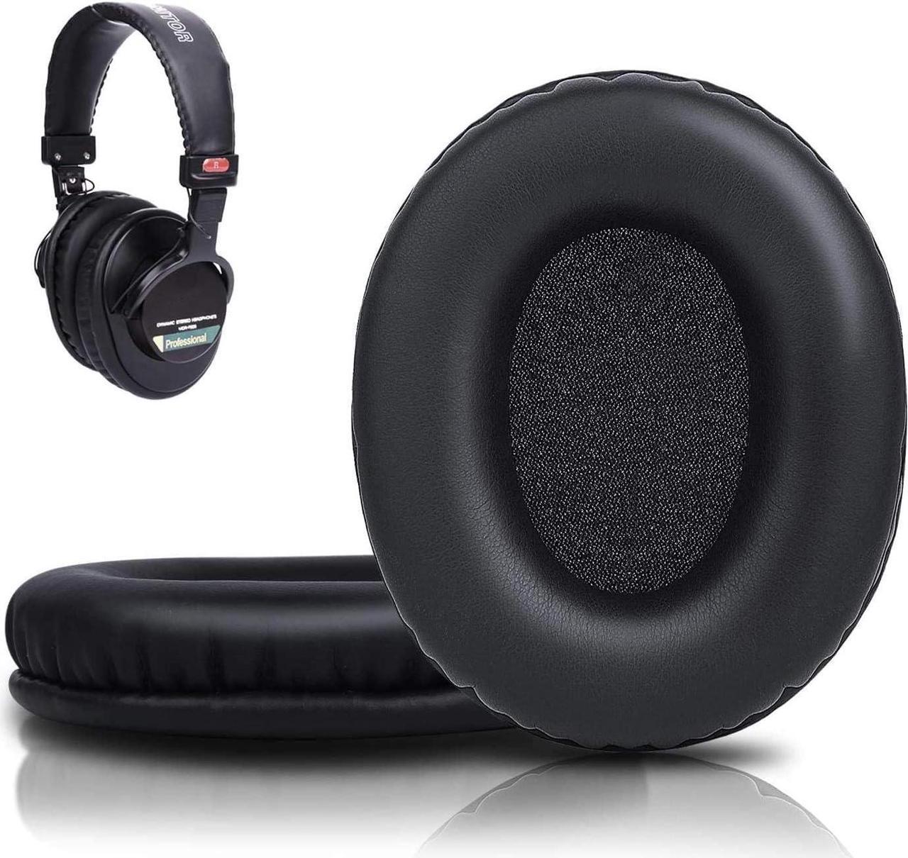 Main image of Earpads Replacement for Sony MDR-7506 MDR-V6 MDR-V7 MDR-CD900ST Monitor Headphones, Ear Pads Cushions with Softer Protein Leather, High-Density Foam - Black