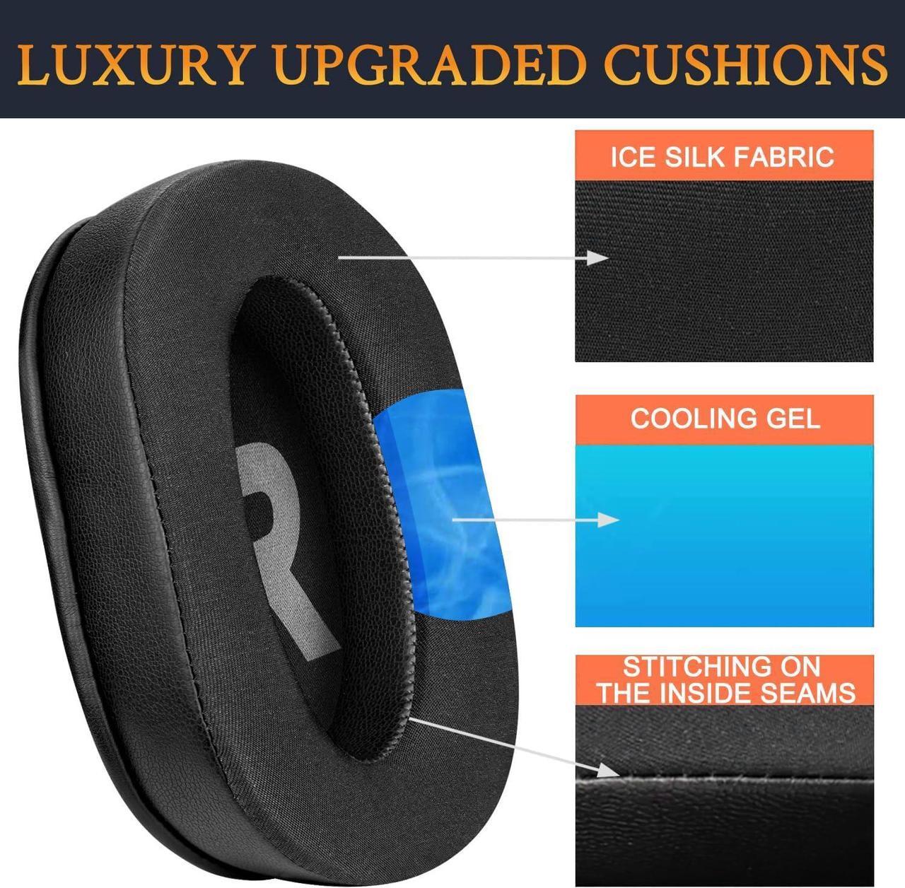 Alt view image 3 of 6 - Cooling Gel Earpads Cushions Replacement for Logitech G Pro, G Pro X, G Prox 2 Headphones, Ear Pads with Noise Isolation Foam, Added Thickness