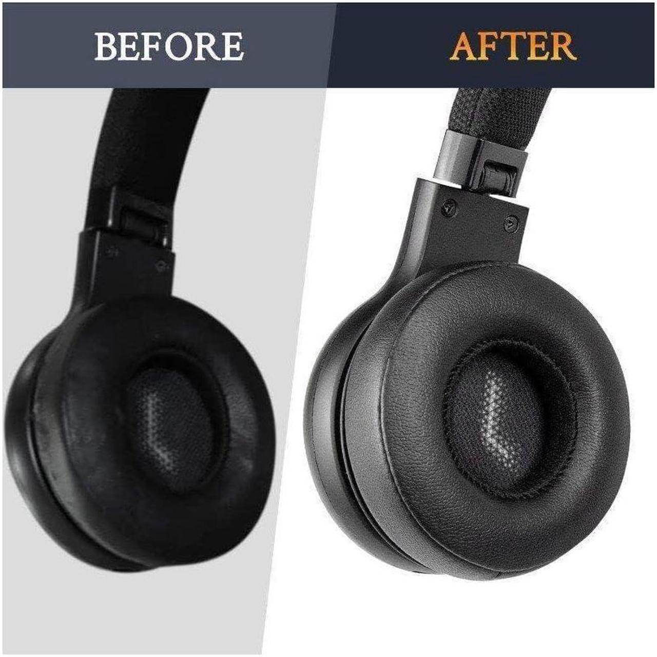 Alt view image 3 of 7 - original E35 E45bt Ear Pads - for JBL E35 E45bt E45 Bluetooth Wireless Headphone, Softer Leather,High-Density Noise Cancelling Foam (Black)