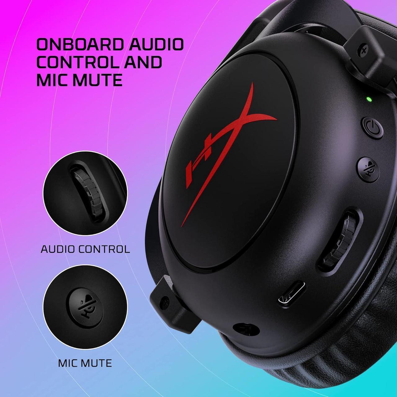 Alt view image 4 of 7 - HyperX Cloud II Core Wireless - Gaming Headset for PC, DTS Headphone:X Spatial Audio, Memory Foam Ear Pads, Black