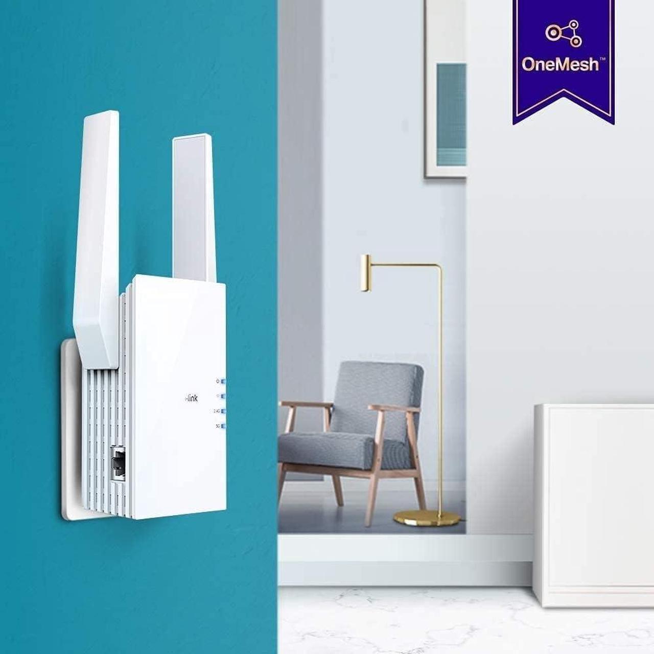 Alt view image 4 of 5 - WiFi 6 Range Extender AX1800 (RE605X) Dual-Band with LAN Port Universal Compatible Wi-Fi Repeater
