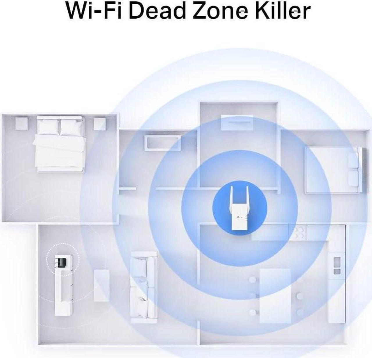 Alt view image 5 of 5 - WiFi 6 Range Extender AX1800 (RE605X) Dual-Band with LAN Port Universal Compatible Wi-Fi Repeater