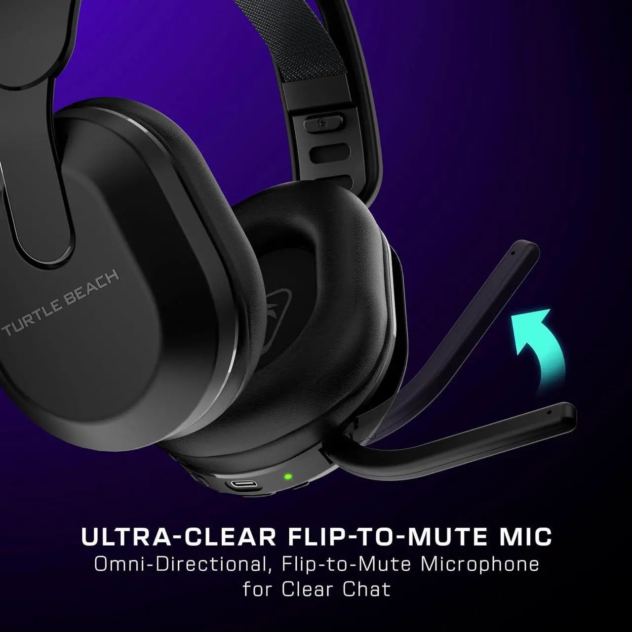 Alt view image 2 of 7 - Turtle Beach Stealth 500 Wireless Amplified Gaming Headset for PC, PS5, PS4, Nintendo Switch, & Mobile  40-Hr Battery, Bluetooth, Memory Foam Cushions, Flip-to-Mute Mic, EQ Presets  Black