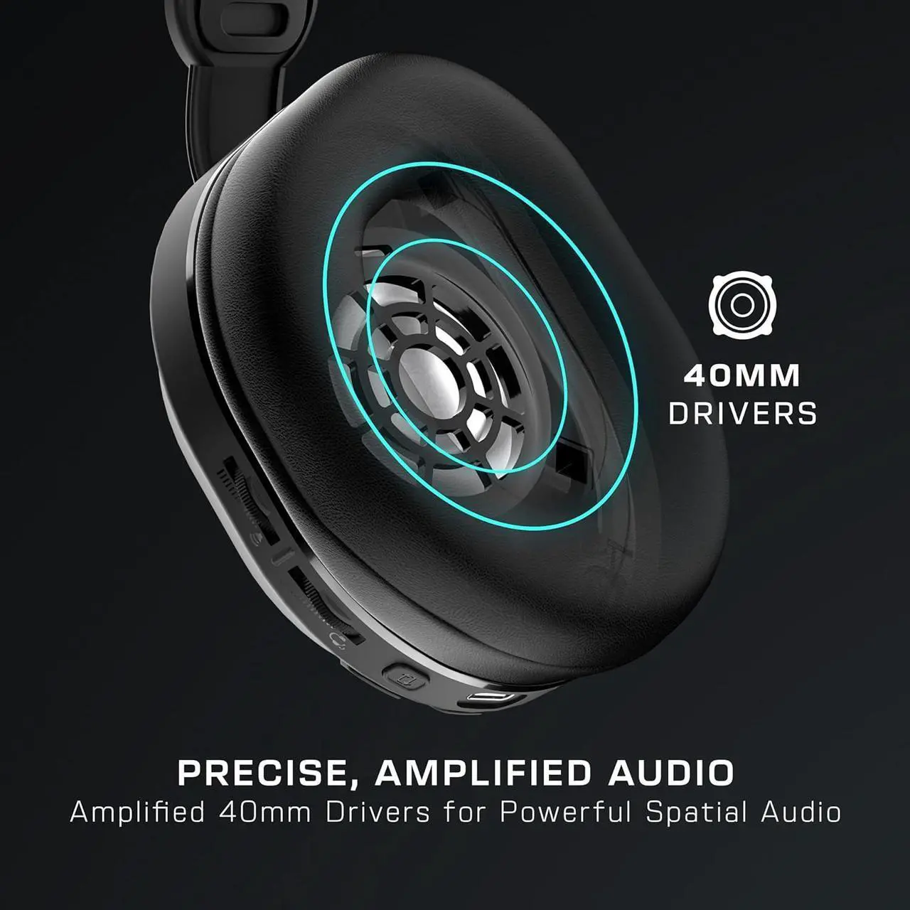 Alt view image 3 of 7 - Turtle Beach Stealth 500 Wireless Amplified Gaming Headset for PC, PS5, PS4, Nintendo Switch, & Mobile  40-Hr Battery, Bluetooth, Memory Foam Cushions, Flip-to-Mute Mic, EQ Presets  Black