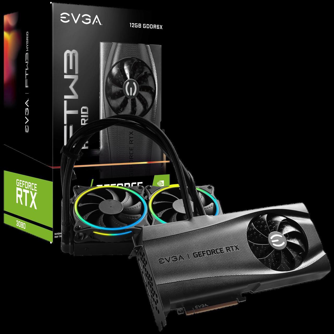 Main image of EVGA GeForce RTX 3080 12GB FTW3 ULTRA HYBRID GAMING, 12G-P5-4878-KL
