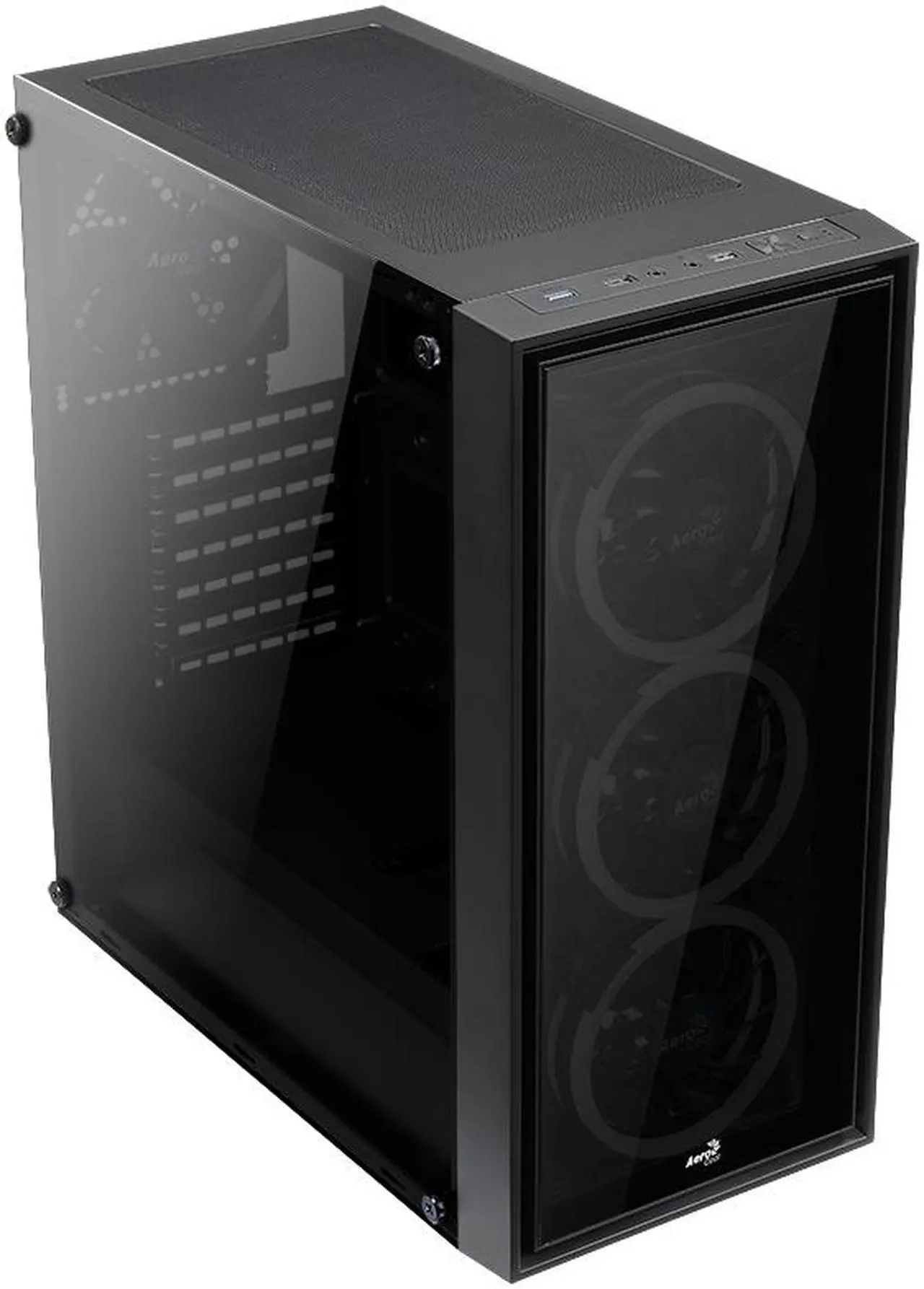 Alt view image 3 of 8 - AeroCool Quartz-REVO RGB ready Tempered Glass Mid Tower case
