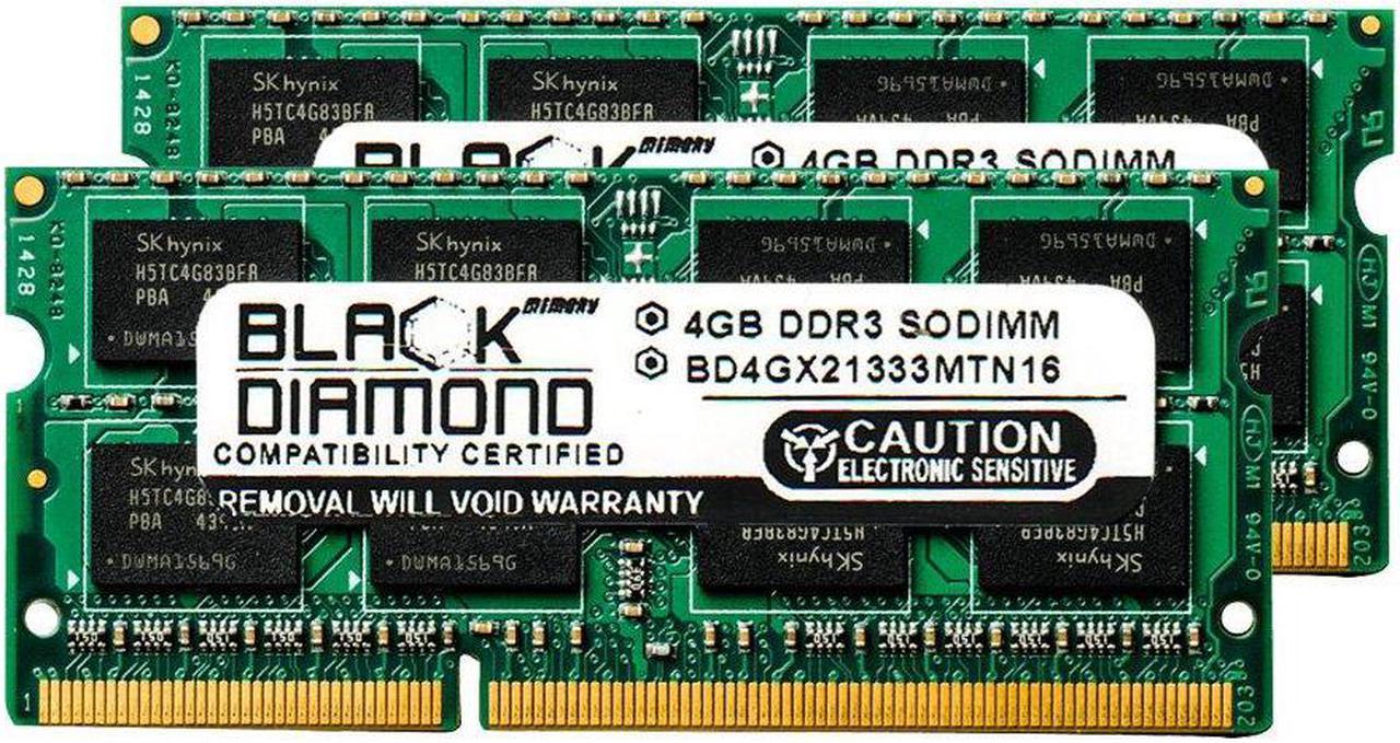 8GB 2X4GB Memory RAM for Lenovo ThinkPad T Series T410 204pin 1333MHz PC3-10600 DDR3 SO-DIMM Black Diamond Memory Module Upgrade