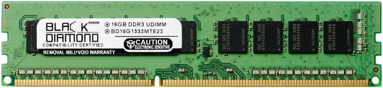 16GB RAM Memory for Compaq ProLiant DL360e Gen8 240pin PC3-10600 DDR3 ECC UDIMM 1333MHz Black Diamond Memory Module Upgrade