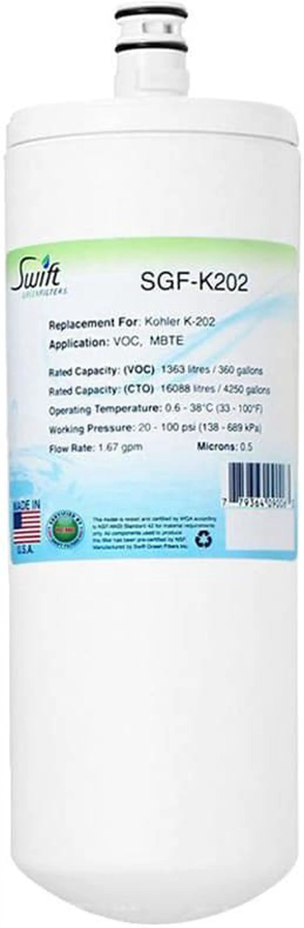 Alt view image 2 of 6 - Swift Green Filters SGF-K202 Compatible Commercial Water Filter for K202 , Made in USA