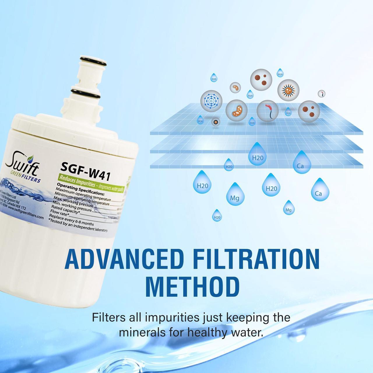 Alt view image 6 of 7 - Swift Green Filters SGF-W41 Compatible Refrigerator Water Filter for EDR8D1, FILTER 8, 46-9002, 8171413, 8171414, 8171788, NLC200, Made in USA