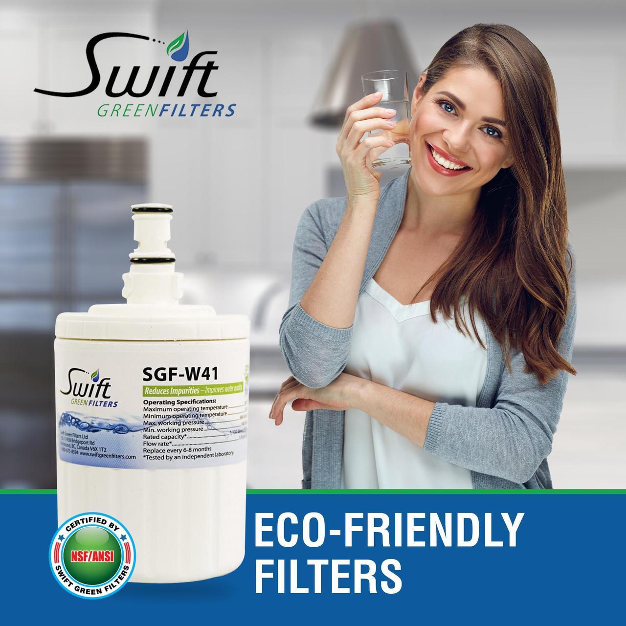 Alt view image 4 of 7 - Swift Green Filters SGF-W41 Compatible Refrigerator Water Filter for EDR8D1, FILTER 8, 46-9002, 8171413, 8171414, 8171788, NLC200, Made in USA